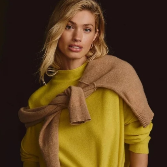 Pilcro Anthropologie The Alani Cashmere Mock Neck Sweater Size XS - Picture 13 of 14